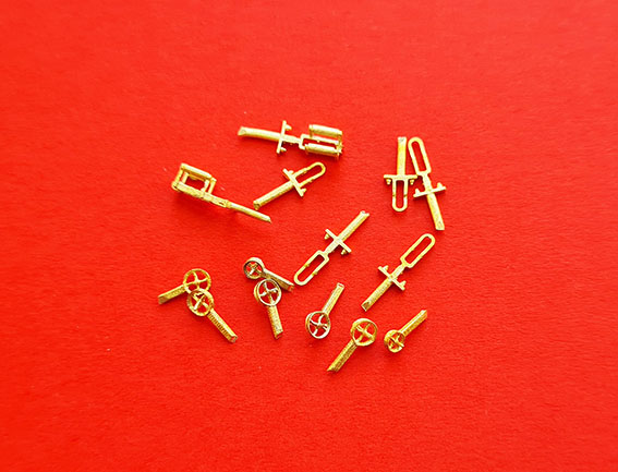 Heberleinbremsseilrollen - Set, 7x Rollenhalter, 7x Rollen, Schm