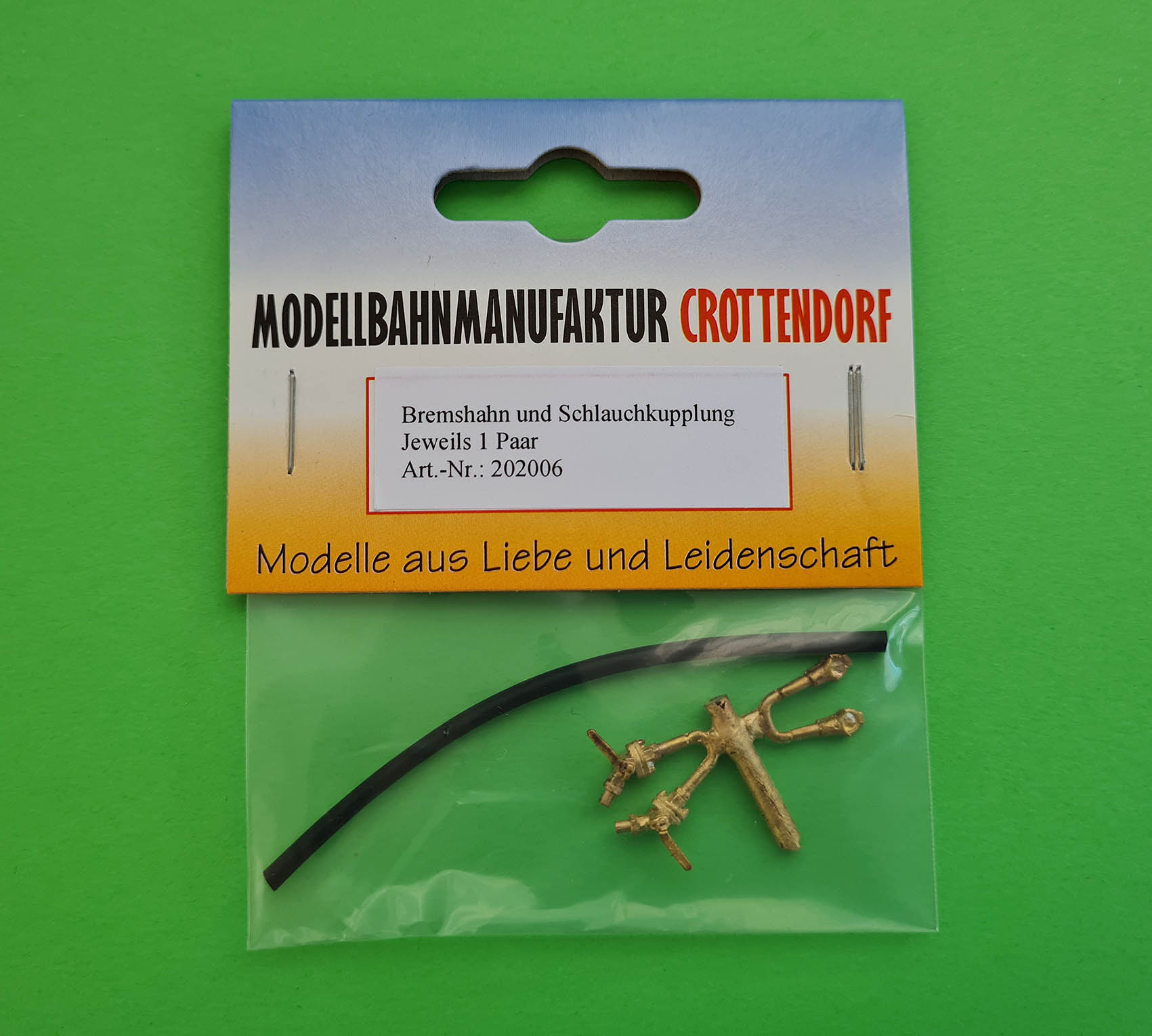 Bremshahn und Schlauchkupplung und Bremsschlauch aus PVC, 1 Paar